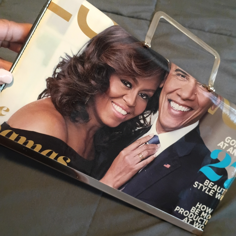 Obama Magazine Cover Clutch Bag